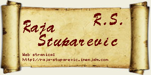 Raja Stuparević vizit kartica